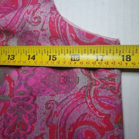 Cabi 127 Pink Jubilee Printed Sleeveless Blouse Sz S - Picture 8 of 10
